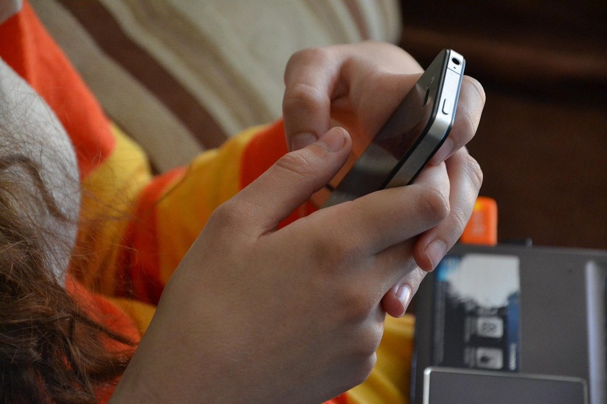 A smartphone ringing